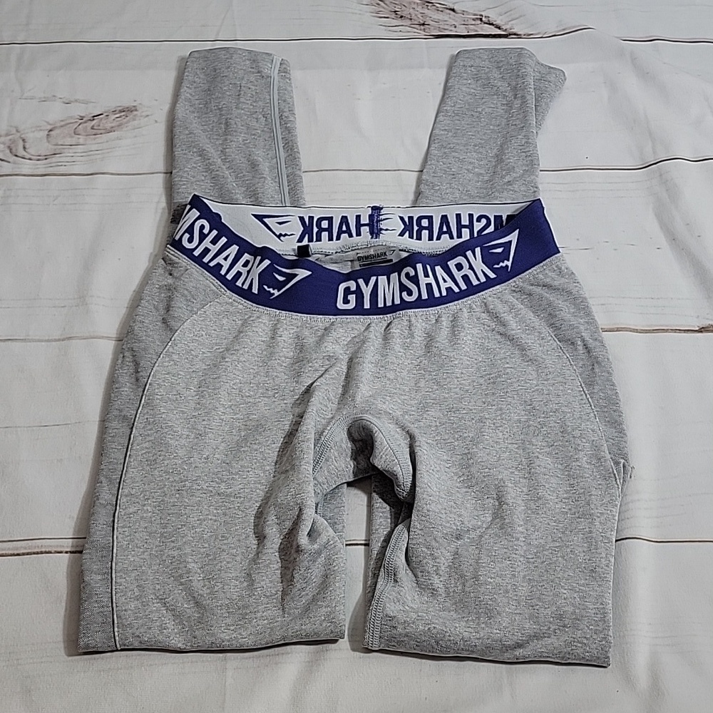 Gymshark Dry Leggings Gray Two Tone Moisture Wicking Squat-Proof High Rise Small